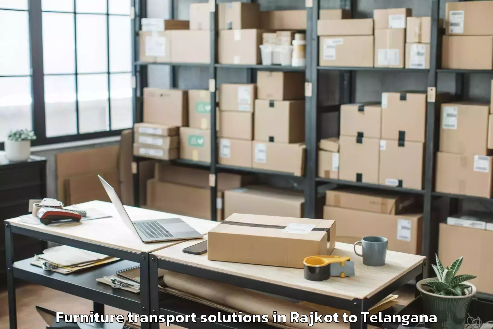 Expert Rajkot to Mahabub Nagar Furniture Transport Solutions